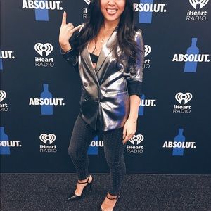 Top Shop Metallic Blazer Size Small